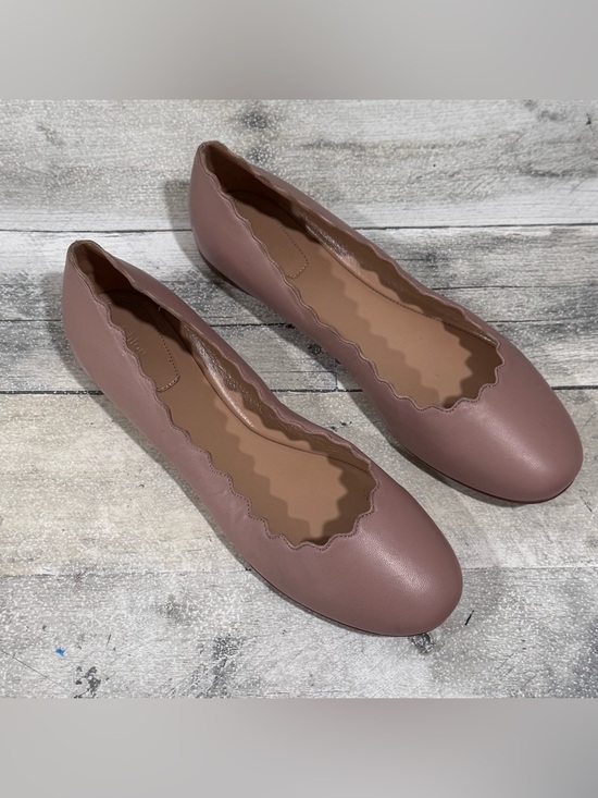Chloe Shoes - CHLOÉ Lauren Scalloped Leather Ballet Flats In Pink tea - Sz - 8.US /38.EU